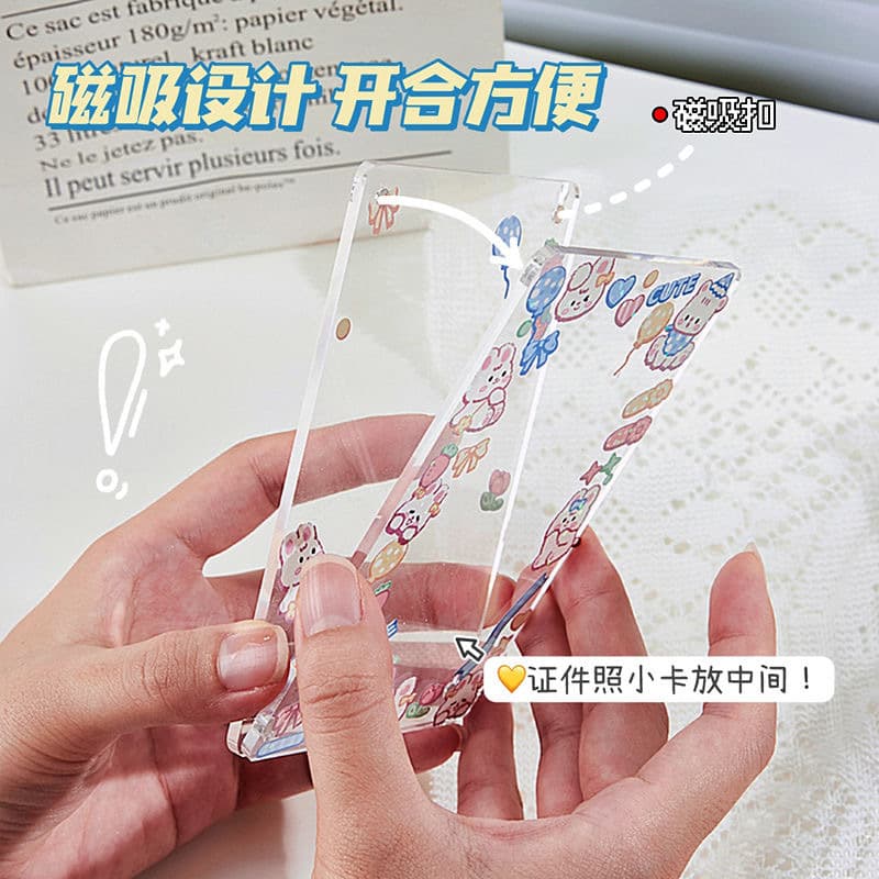 This acrylic cardboard tile, popular on Xiaohongshu (Little Red Book), is a large, high-value DIY desktop ornament and magnetic photo frame.