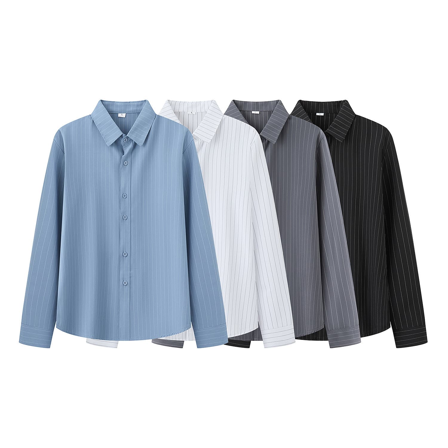 2024 New Striped Long-Sleeve Slim Fit Business Casual Shirt for Men In Stock