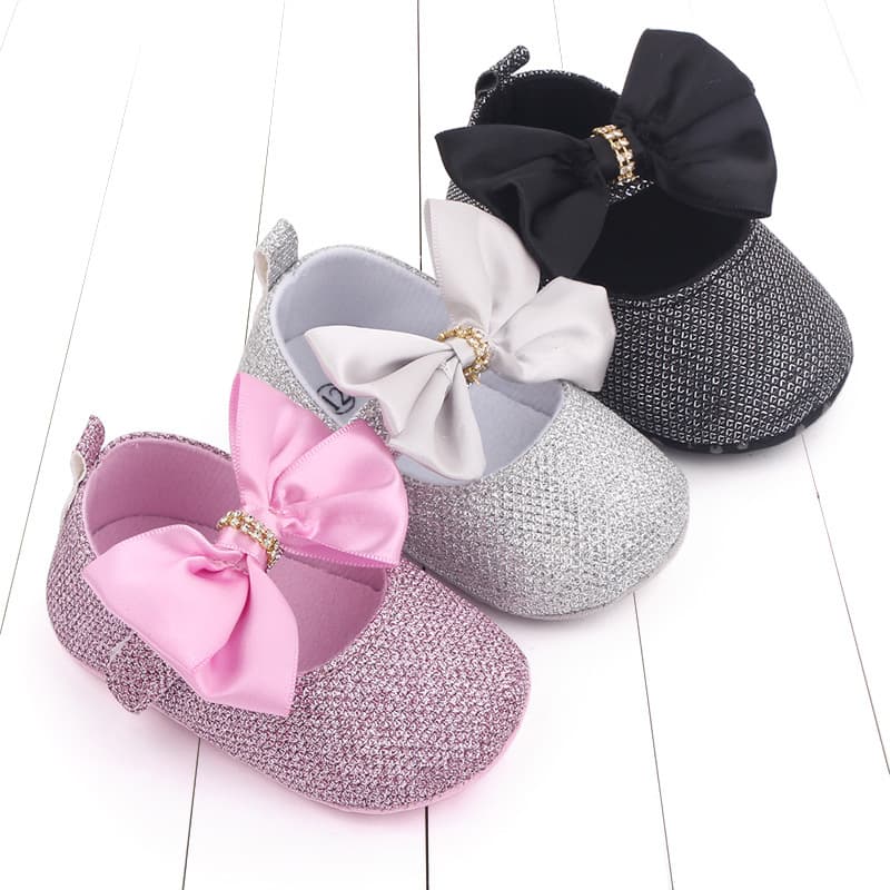 Baby Walking Shoes Infant Shoes 0-1 Year Baby Shoes Bow Princess Shoes Walking Shoes Infant Shoes 2677