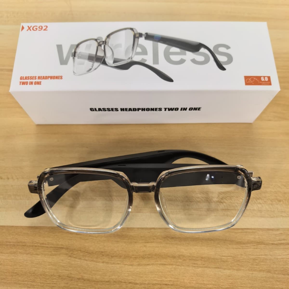 AI Glasses XG92 Translation Wireless Sports Bluetooth Stereo Touch Ultra-Long Battery Life Cycling Earbuds Smart Watch