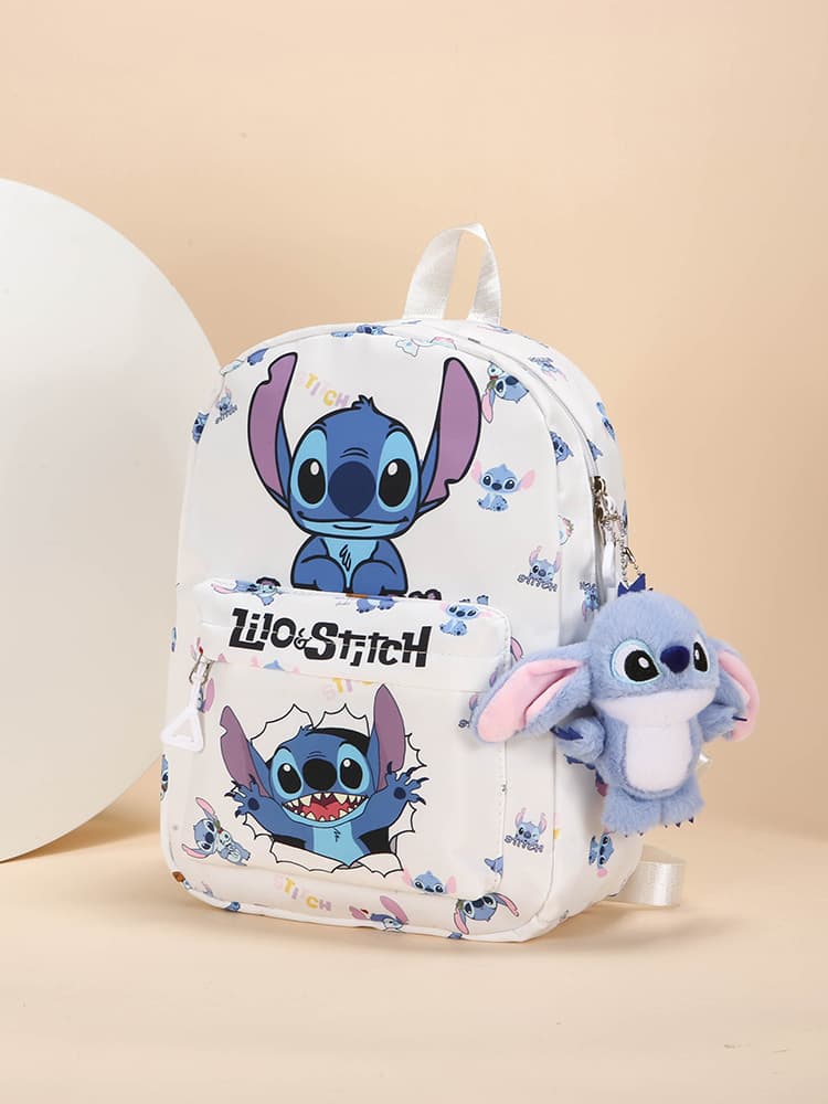 Stitch Kids Backpack Cartoon School Bag Kindergarten Student Cute Double Shoulder Backpack Versatile Girls Backpack