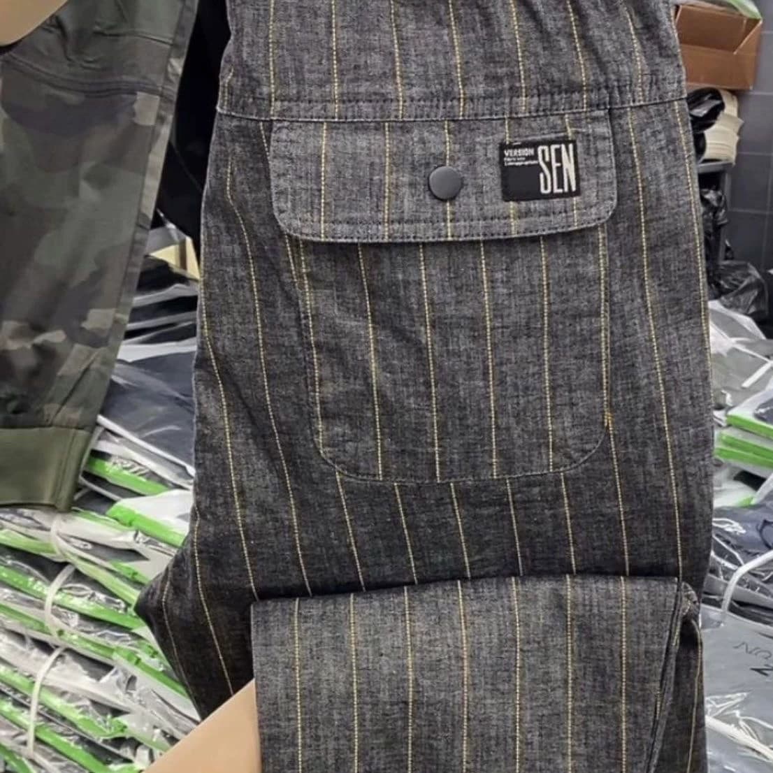 Men's Summer Casual Pants, Korean Style Striped Slim Fit Joggers, Fashionable and Versatile Long Pants
