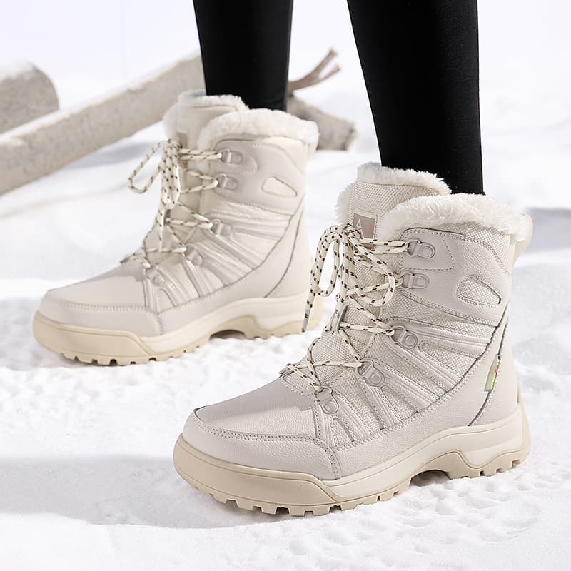 Cross-border Outdoor Mountaineering Snow Boots Women's Winter New Fleece-Lined Warm Boots Thick Cotton Shoes Northeast Women's Boots