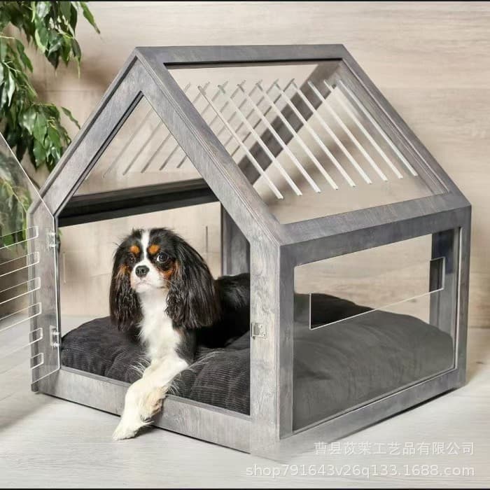 Wooden Cat Nest for Indoor Use in All Seasons, Pet House, Pet Supplies, Creative Enclosed Cat House and Dog House