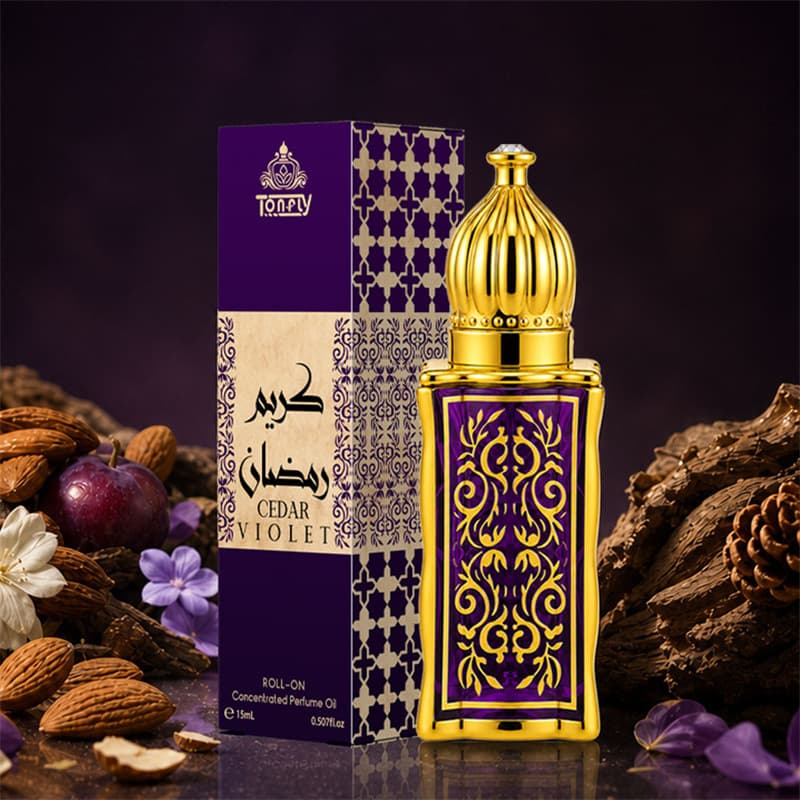Tonfly Cross-Border New Product Cedar Violet Women's Perfume Oil 15ml Portable Travel Perfume Oil