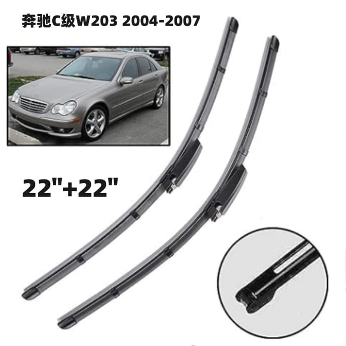 Compatible with Mercedes-Benz C-Class W203 2004-2007 C180 C200 C230 C280 Wiper Blades