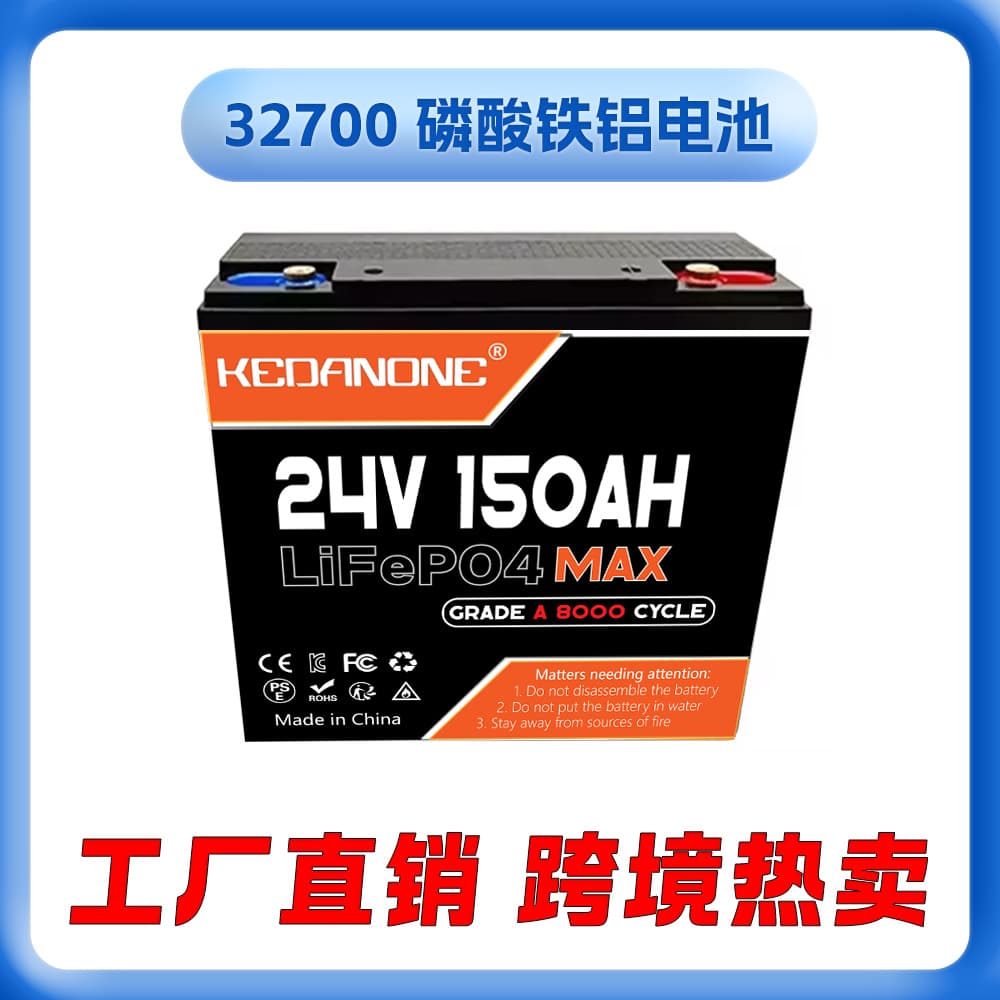24V 200Ah LiFePO4 Battery Built-in 200A BMS Rechargeable Battery for RV Camper