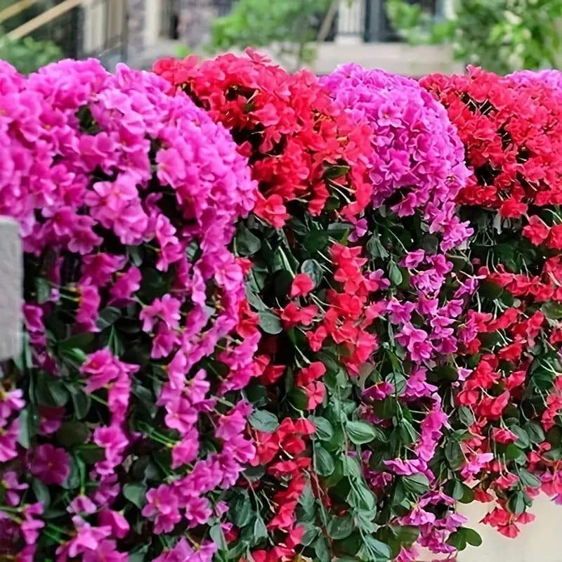 Artificial Violet Hanging Flower Vine Arrangement Indoor Fake Flower Living Room Decoration Balcony Wall Hanging Vine Hanging Orchid Fake Flower