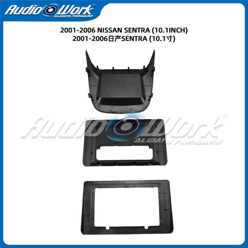 10.1-inch Center Console Navigation Frame Storage Box Base For 2001-2006 Nissan Sentra