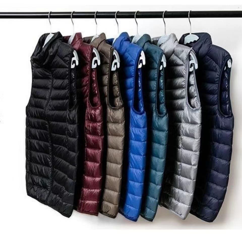 Foreign Trade Men's Lightweight Vest Autumn Winter Warm Sleeveless Vest Outer Wear Warm Thin Waistcoat Inner Wear Vest Coat