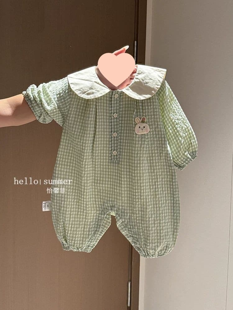 Baby Spring and Autumn Romper for Girls, Newborn Full Moon 100 Days Birthday Princess Romper Onesie Crawling Suit