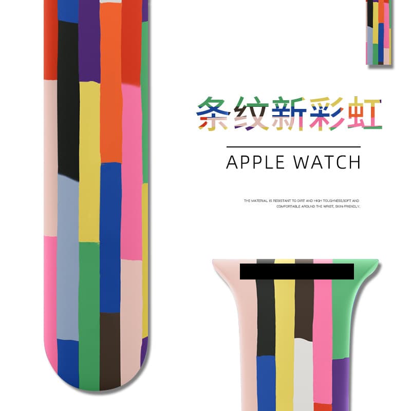 Apple Watch Strap iWatch Watch Strap Suitable for Apple Watch11 Silicone Strap Single Buckle Ultra3