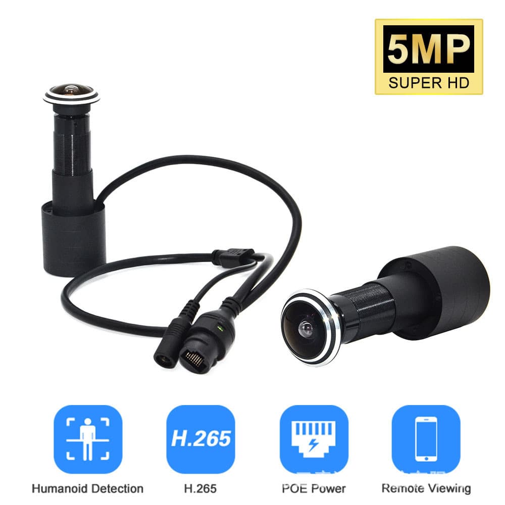5MP Cat Eye Camera HD Wide Angle Camera Home Security Door Big Cat Eye Network HD Surveillance Camera