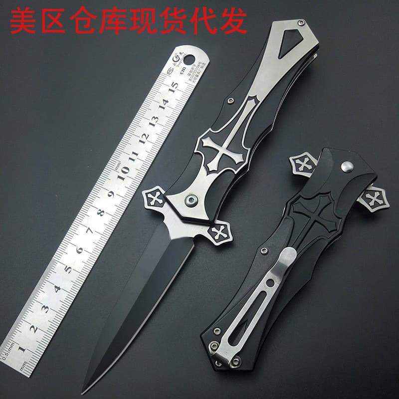 Cross-border Supply Cross High Hardness Folding Knife Portable Outdoor Tactical Knife Survival Camping Sharp Multi-tool