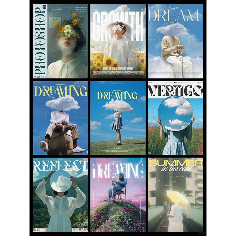 Surrealist Poster Atmosphere Creative Vibe Captured Children's Room Photo Decorative Art