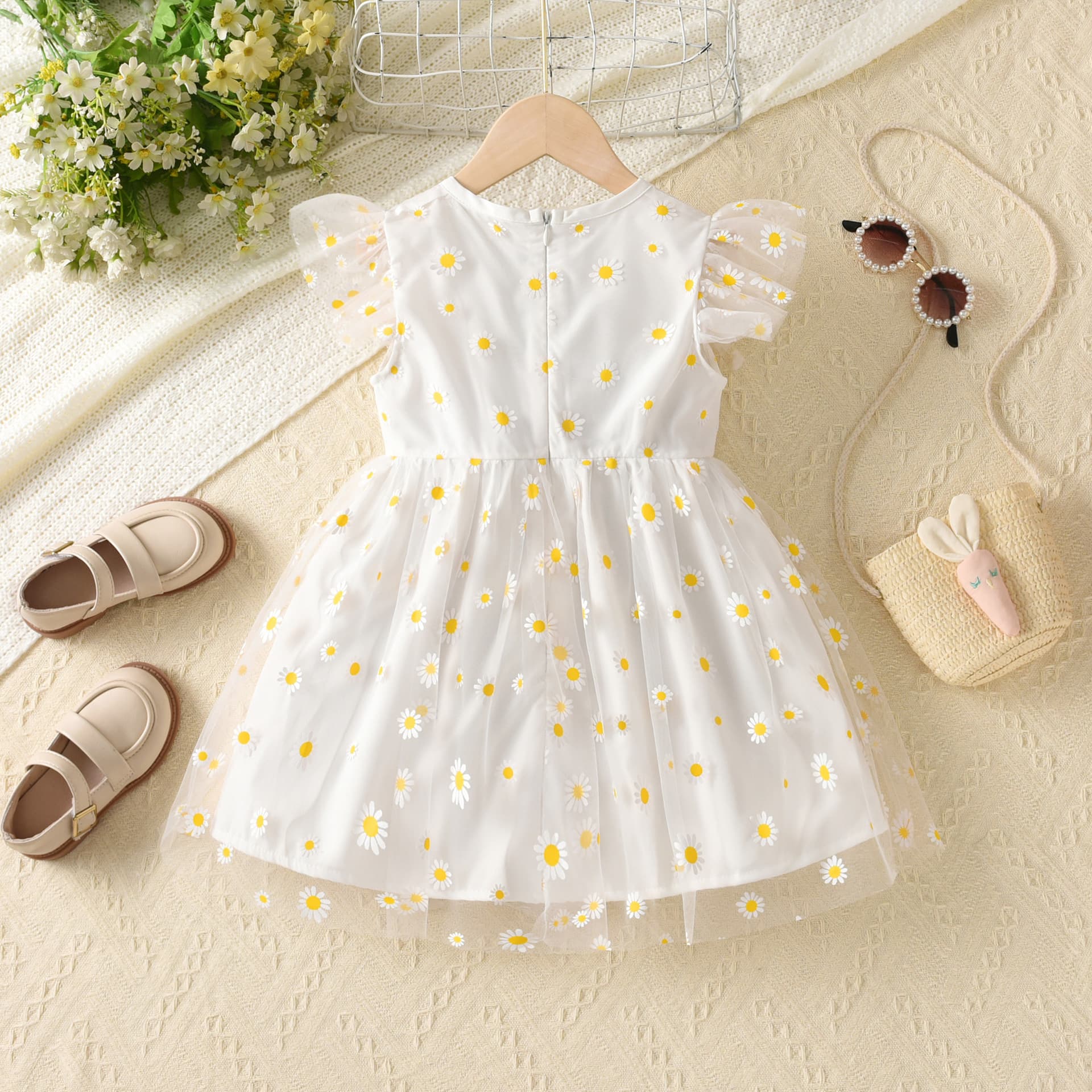 Amazon Best-Selling Girls Sweet Floral Mesh Princess Dress for Toddlers and Kids