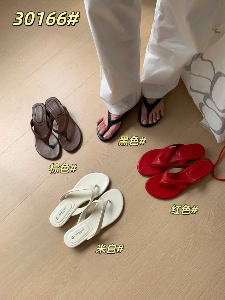 Summer Fairy Style Flip Flops for Women 2026 New Vacation 3cm Toe-Post Sandals