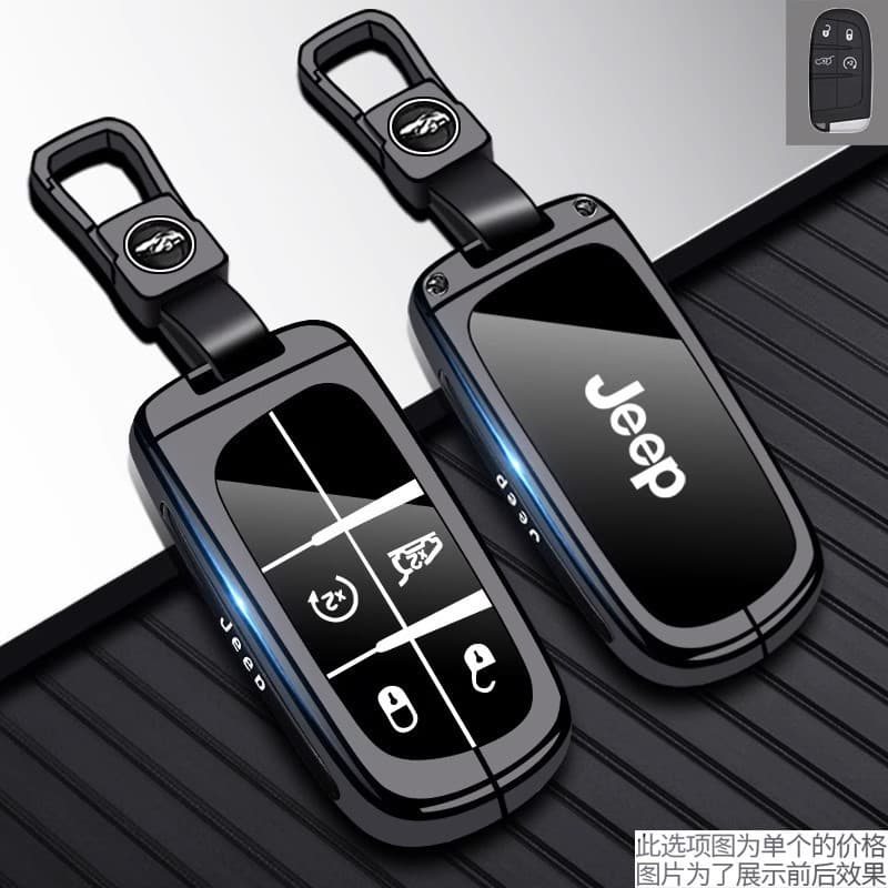 For Jeep Grand Cherokee Key Case Cover, Compass, Renegade, Cherokee, Commander Car Key Fob Shell Buckle