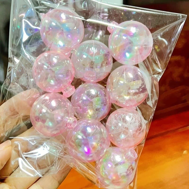 Cake Decoration INS Gold Ball Silver Ball Transparent Ball Insert Baking Birthday Party Dessert Table Festive Flag Shape