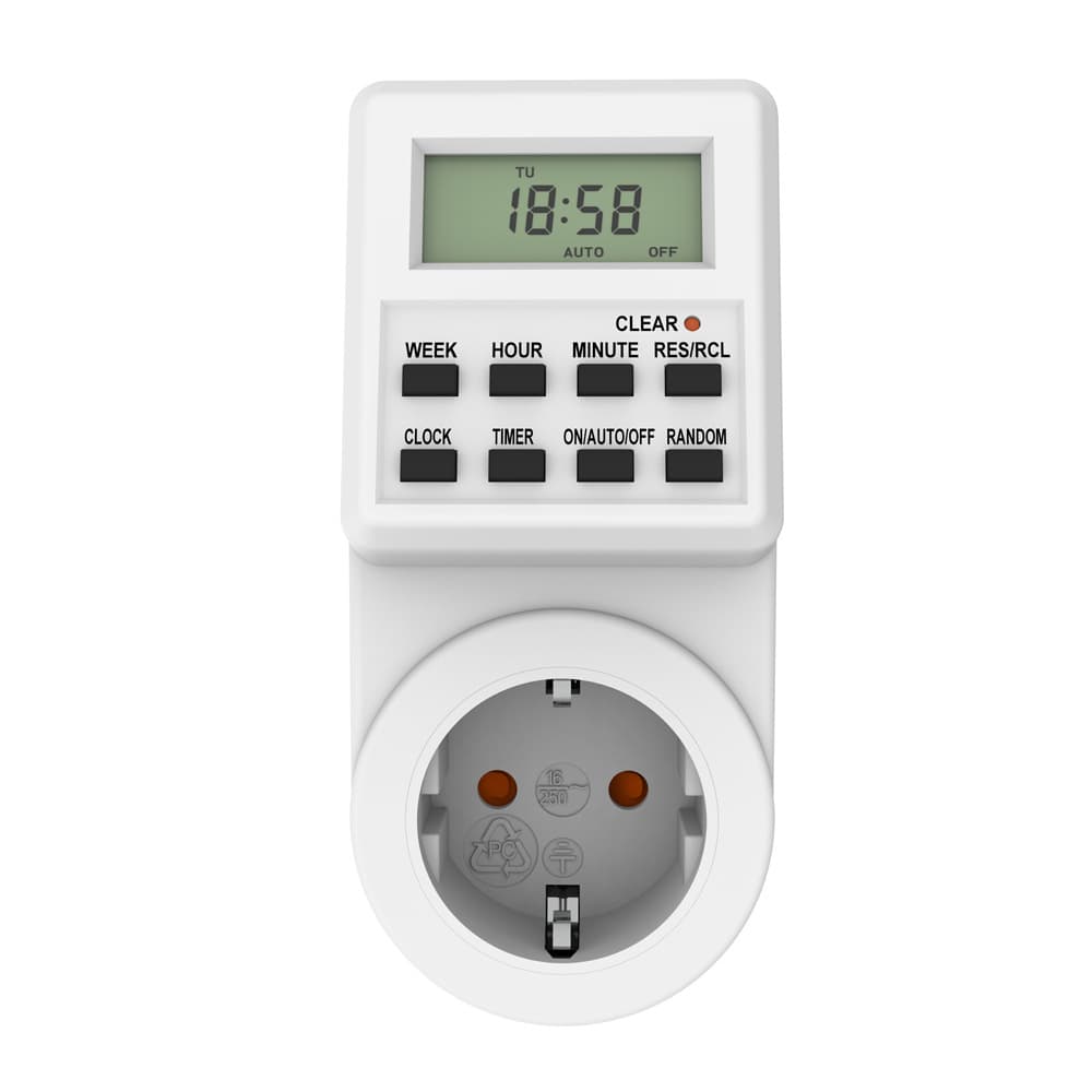 German Standard Electronic Timer Socket, Kitchen Timer, Timer Switch Socket Converter