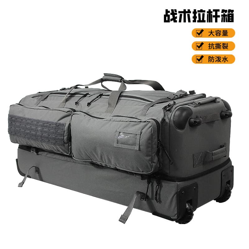 Outdoor Tactical Travel Case 511 Style Heavy-Duty Rolling Luggage with Handle, Military Enthusiast Gear Storage Travel Case