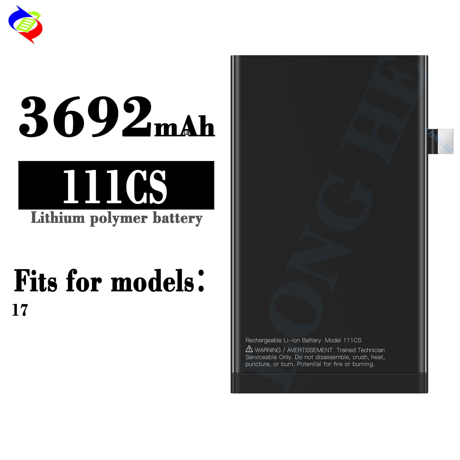 High Capacity Long Battery Life 3692mAh Replacement Battery for Apple iPhone 17 111CS Wholesale