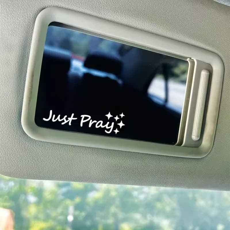 Cross-border sticker Just pray car rearview mirror sticker inspirational English sticker waterproof cross-border