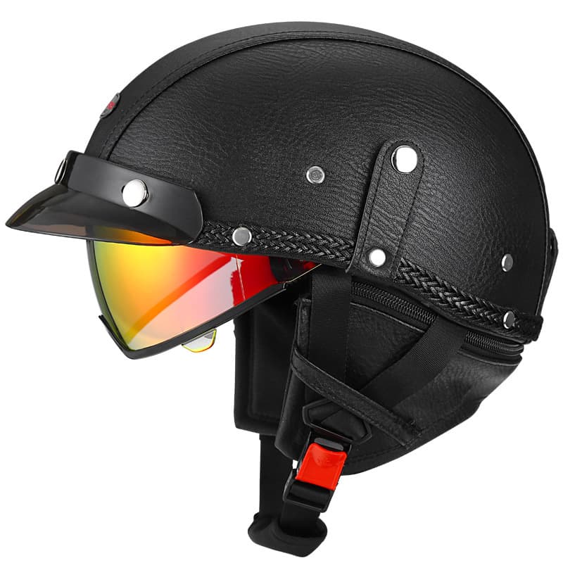 3C Certified Retro Motorcycle Helmet Men Women Summer Winter Half Helmet Scooter Helmet Japanese Style Bowl Helmet