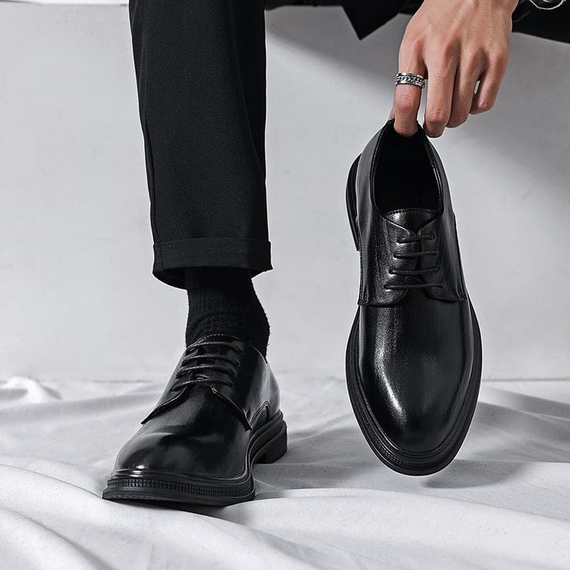 New Summer Men's Dress Shoes Business Formal Leather Shoes British Casual Versatile Suit Stylist Wedding Shoes Trendy Men's Shoes