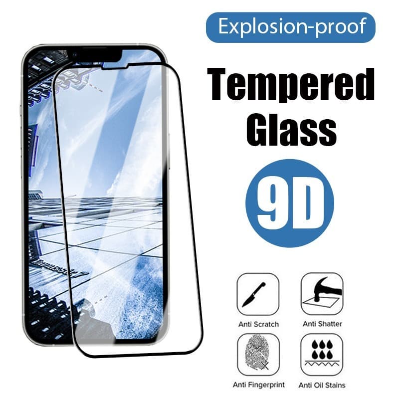Compatible 9D Tempered Glass Full Screen Protector for iPhone 13