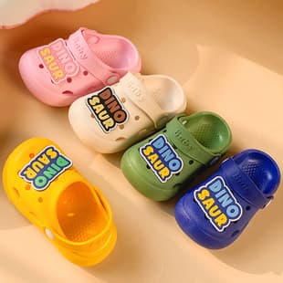 Custom OEM color change logo children's croc sandals cartoon cute children's slippers summer boys girls closed toe shoes