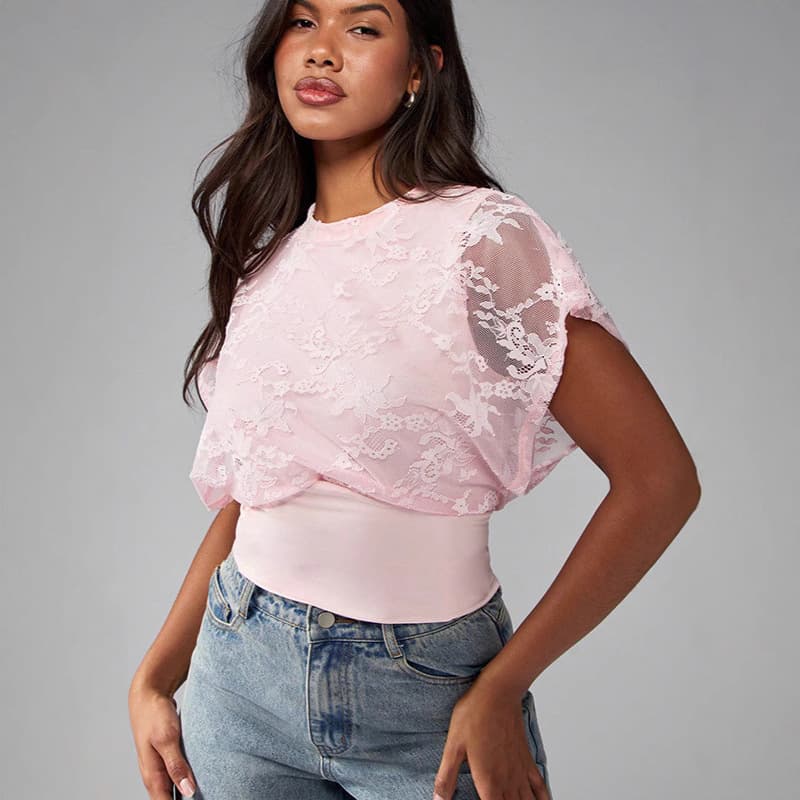 Summer Short Ins Style Sweet Retro Slim Fit Y2K Lace Camisole Top Cross-Border Wholesale
