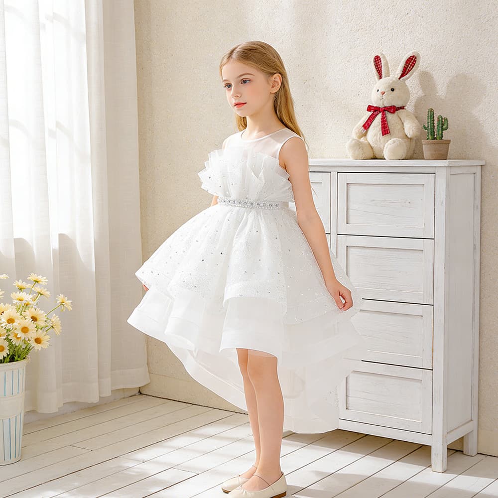 Cross-Best-Selling Children's Princess Dress High-End Gown Wedding Dress Tutu Dress for Little Girls Banquet Runway Performance Dress