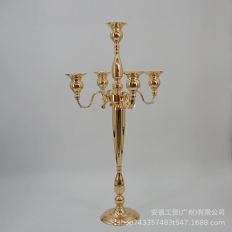 Cross-border Direct Supply Wedding Candle Holder Metal Iron Candle Holder Decoration Wedding Hotel Table Setting Venue Decoration Props