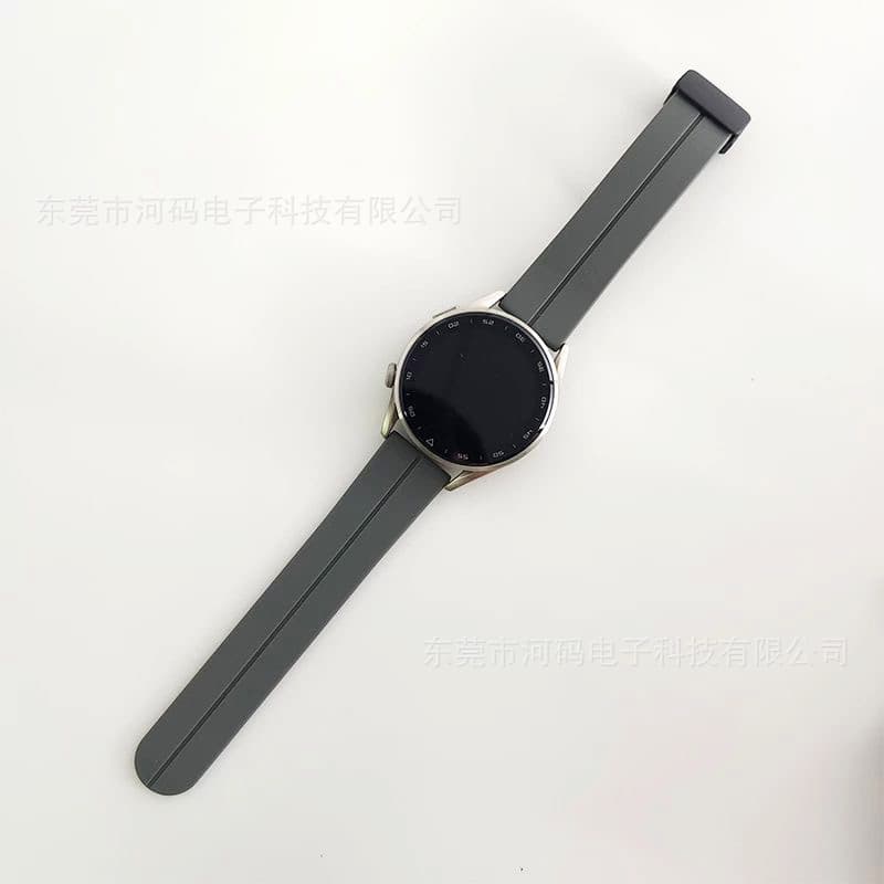Compatible with Samsung Huawei Watch Foldable Magnetic Silicone Watch Strap Quick Release Spring Bar 20/22mm Silicone Wristband