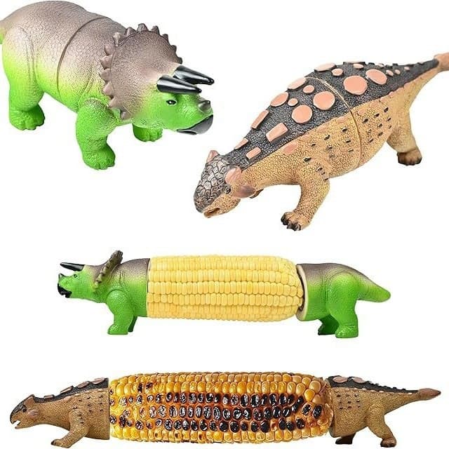 New Cross-Border Unique Dinosaur Corn Cob Holder Cute Dinosaur with Stainless Steel Claws