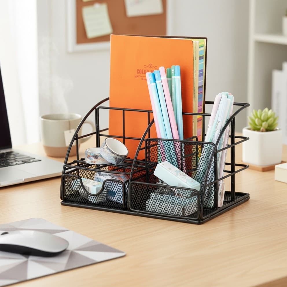 [Year-End Clearance] Desktop Multi-Layer Metal Drawer-Type Office Supplies Multi-Functional Storage Rack File Rack