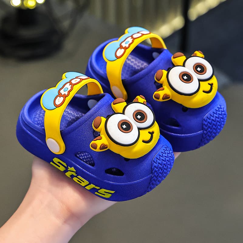 Children's Summer Slippers, Soft Sole Non-Slip Cartoon Cute Sandals for Girls and Boys, Indoor Beach Clog Shoes