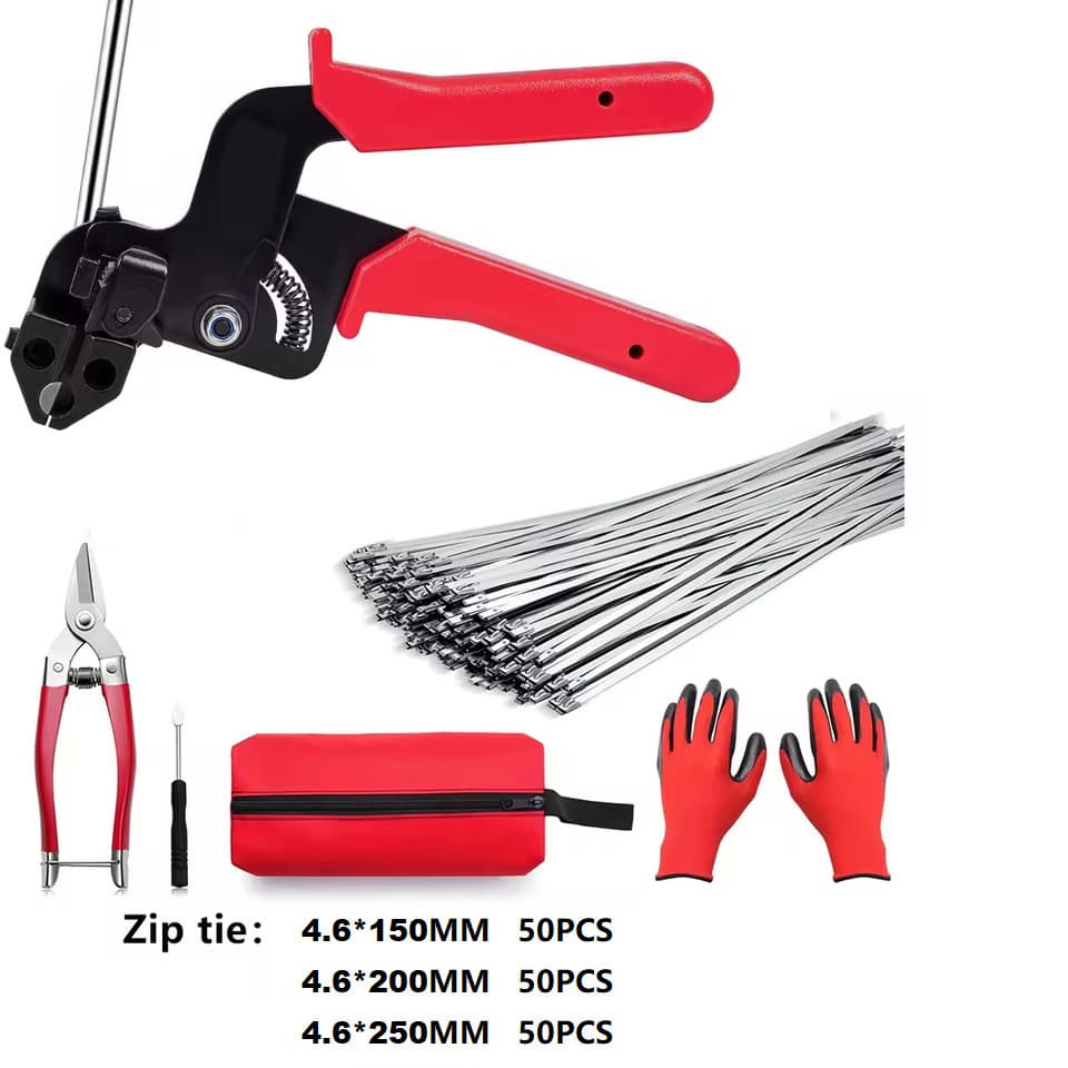 Cross-border Best Seller Stainless Steel Cable Tie Tool Self-locking Tensioner Stainless Steel Cable Tie Gun Strapping Tool Pliers