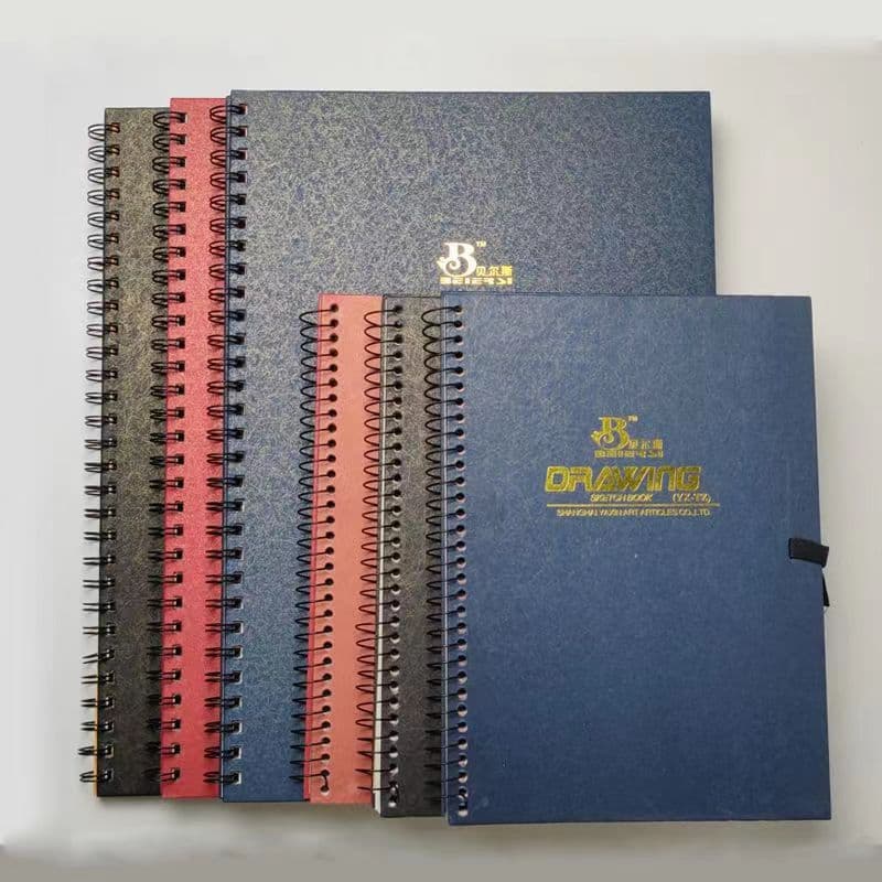 Factory direct sales 16K coil hot stamping cover sketchbook, sketchbook, drawing book, 30 sheets in hard-sided graffiti book
