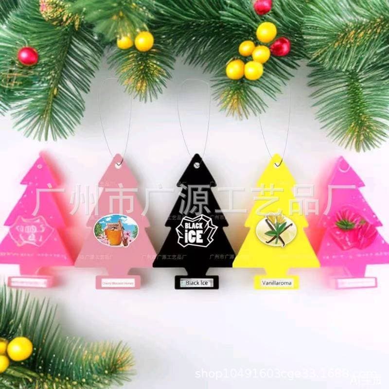 Creative American-Style Small Tree Car Interior Fragrance Pendant, Car Air Freshener, Deodorizer, and Odor Eliminator