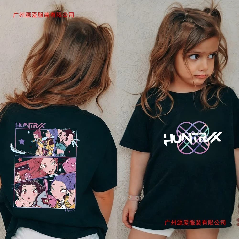 Children's T-shirt Kpop Demon Hunter Short Sleeve Saja Boys Kids T-Shirt Cute Kpop Demon