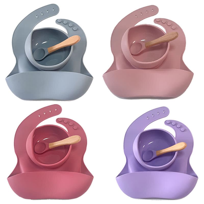 Maternity and Baby Products, Children's Tableware Set, Silicone Baby Food Bowl and Spoon, Baby Food Tool Bowl with Suction Cup