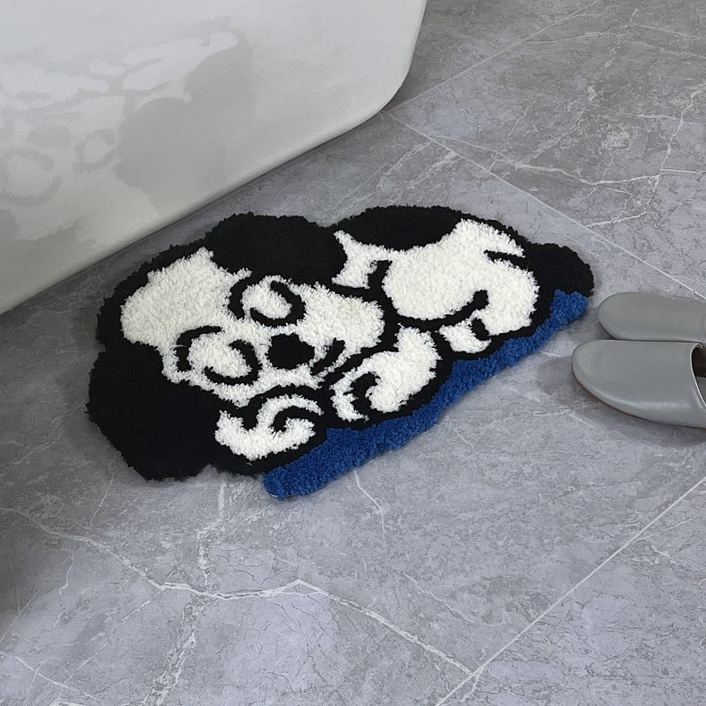 Cute Dog Plush Bedroom Children's Carpet Absorbent Anti-slip Floor Mat Room Decorative Carpet Living Room Floor Mat