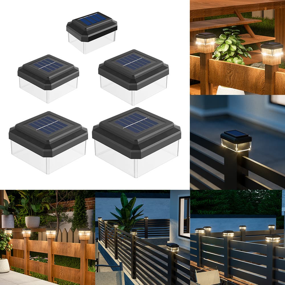 New Solar Cap Light Outdoor Courtyard Villa Pillar Light Embedded Fence Light Rainproof Wall Light