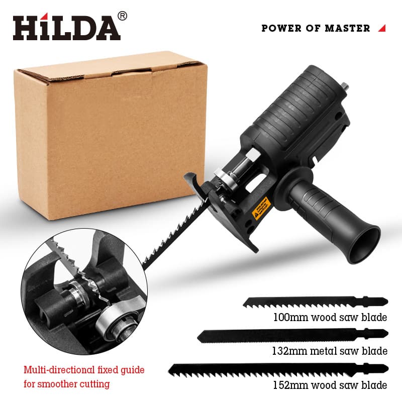 HiLDA/Hilda Quick-Mount Reciprocating Saw/Jigsaw/Saber Saw/Drill Converter/Drill Accessory
