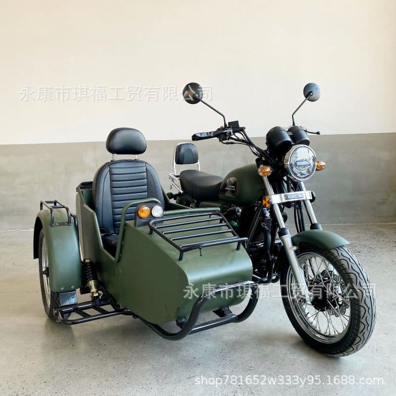 Three-Wheeled Motorcycle 150Cc Retro Sidecar Electric Injection Motorcycle Factory Direct Sales Cross-Border Export