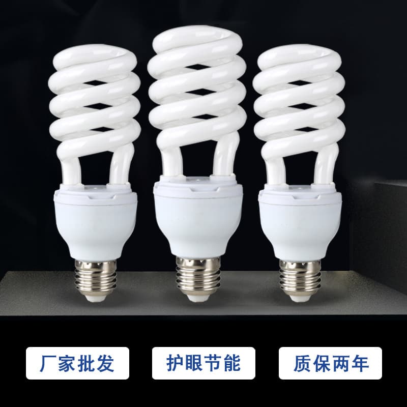 Factory Wholesale High Power Medium Half-Spiral Energy Saving Bulbs, Glass Tube for Home Use
