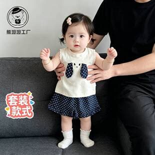 Girls Summer Outfit Set 2026 New Style Butterfly Sleeve Shorts Kids Summer Clothes Baby Two-Piece Set
