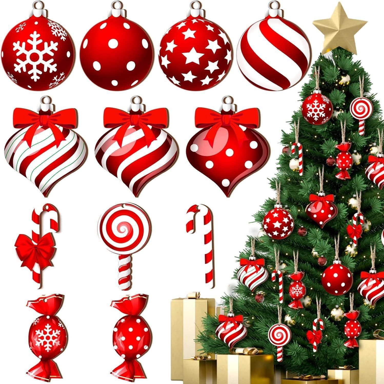 New mint Christmas tree decorations colorful mint wood decorations lollipop Christmas decoration hanging decorations